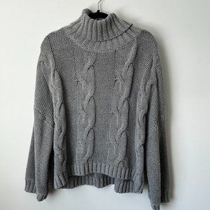 Casual Oversized Chunky Knit Turtleneck Sweater